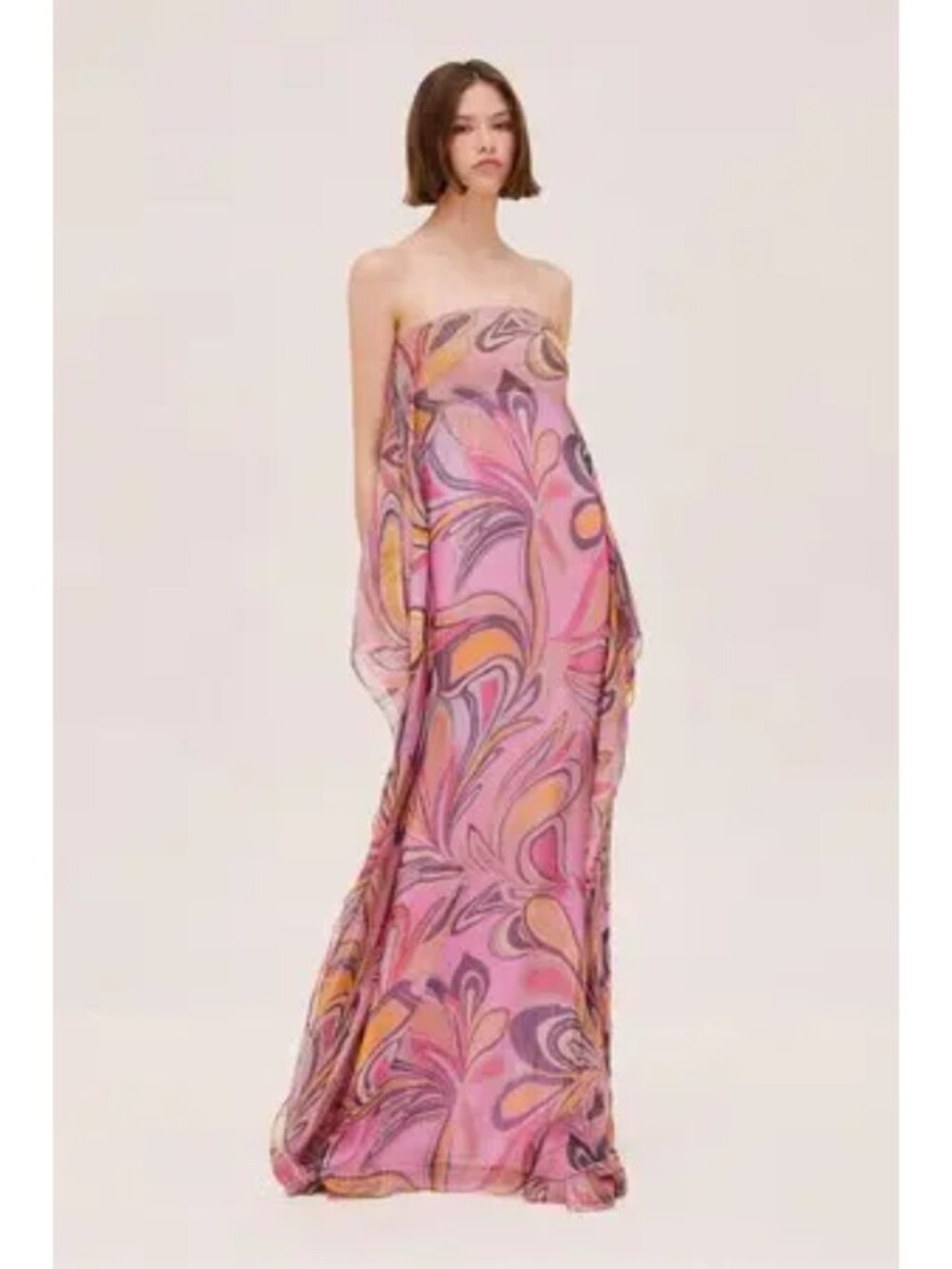 Alexis Cami Dress Violet Etheral Silk Lurex Bohemian Resort Strapless XS